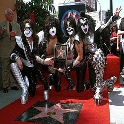 Kiss walk of fame today in music history
