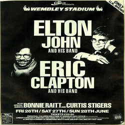 eric clapton elton john wembley stadium 1992 today in music history